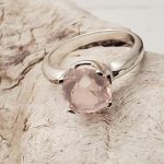 Rose Quartz Sterling Silver Ring